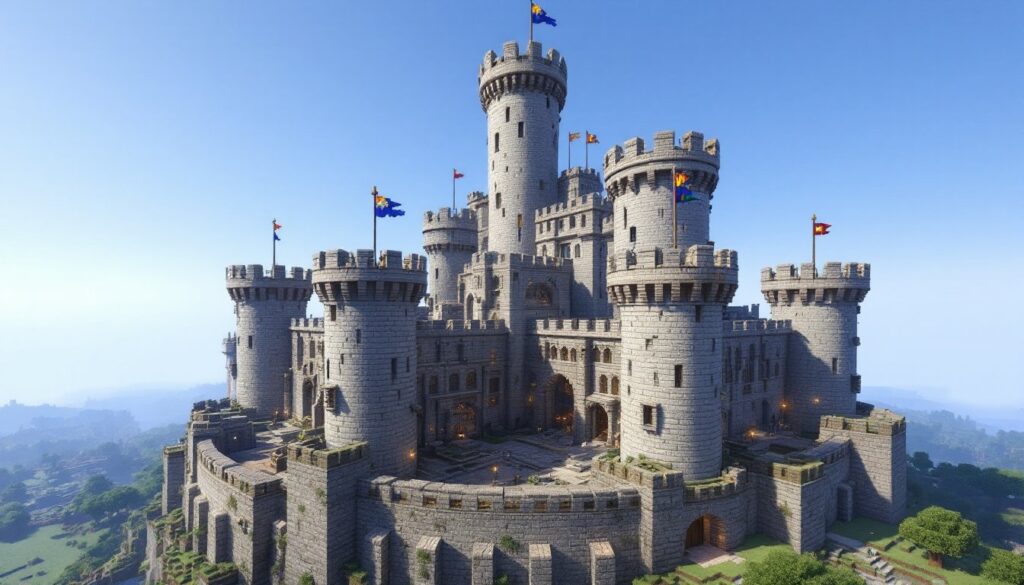 mine craft castle