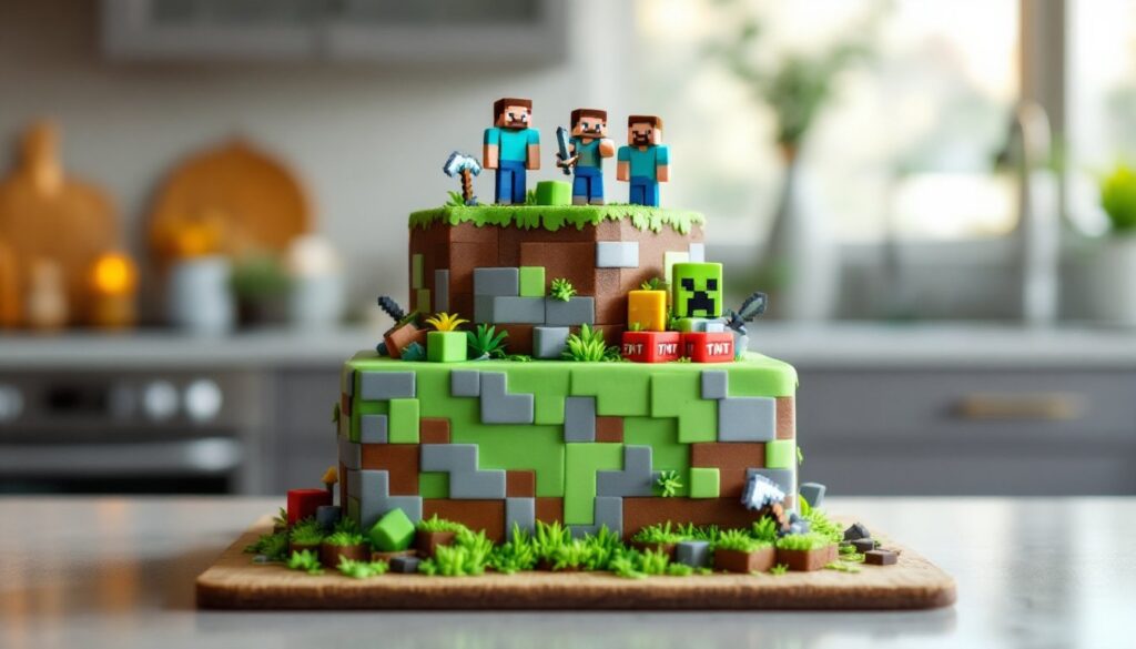 mine craft cake